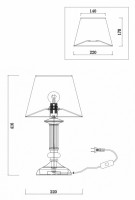 Настольная лампа декоративная Freya Ksenia FR2539TL-01G