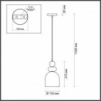 Подвесной светильник Lumion Gillian 5235/1B