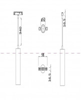 Подвесной светильник Maytoni Focus LED TR016-2-12W4K-B