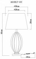 Настольная лампа декоративная Arte Lamp Baymont A5132LT-1CC