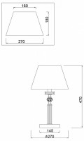 Настольная лампа декоративная Freya Alessandra FR2016TL-01BZ