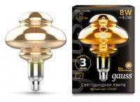 Лампа светодиодная Gauss LOFT Led Vintage Filament Flexible E27 8Вт 2400K 162802008