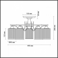 Люстра на штанге Lumion Opicus 3508/5C