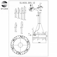 Подвесной светильник ST-Luce Olvera SL1633.203.12