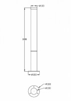 Наземный высокий светильник Maytoni Ginza O041FL-L30B3K