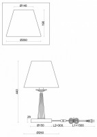 Настольная лампа декоративная Freya Osborn FR2027TL-01BS