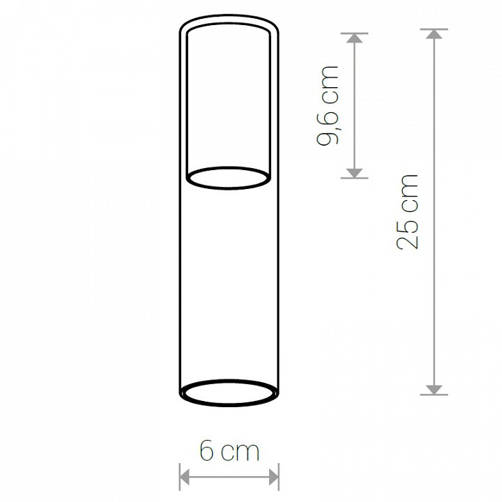 Плафон Nowodvorski Cameleon Cylinder M TR/BL 8541