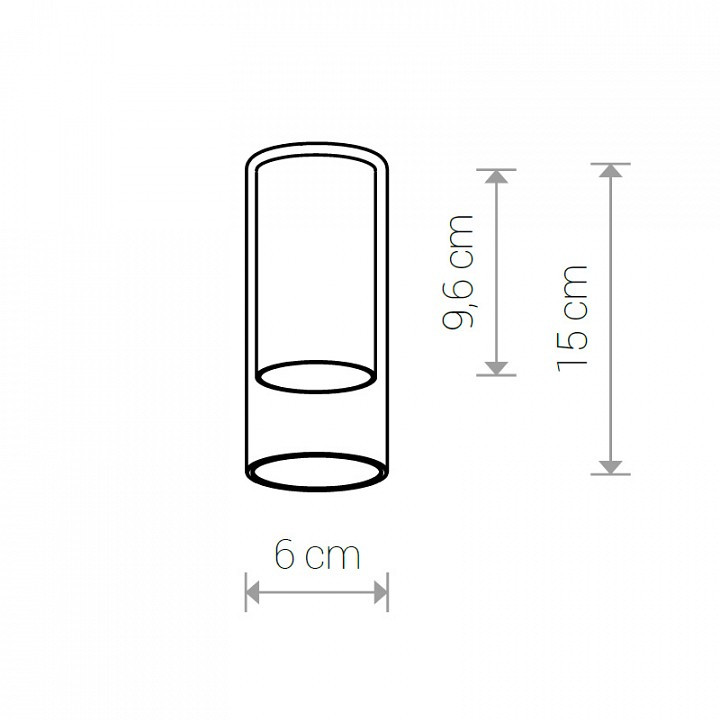Плафон Nowodvorski Cameleon Cylinder S TR/BL 8544