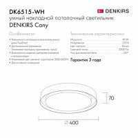 Накладной светильник Denkirs DK2045 DK6515-WH